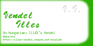 vendel illes business card